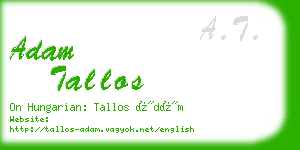 adam tallos business card